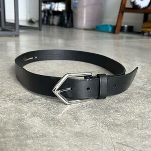 Anthropology Black Leather Belt